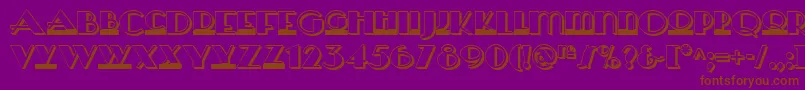 Fonte Herald Square Two Nf – fontes marrons em um fundo roxo