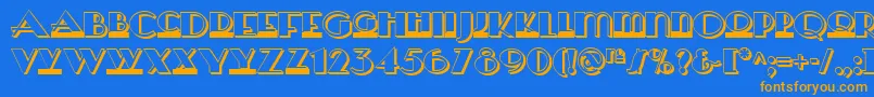 Herald Square Two Nf Font – Orange Fonts on Blue Background