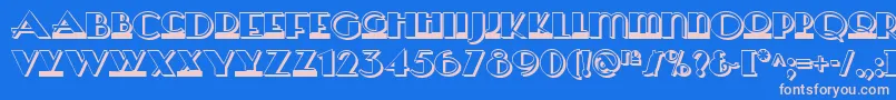 Шрифт Herald Square Two Nf – розовые шрифты на синем фоне