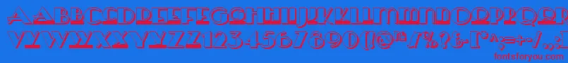 Herald Square Two Nf Font – Red Fonts on Blue Background