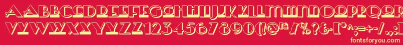Herald Square Two Nf Font – Yellow Fonts on Red Background