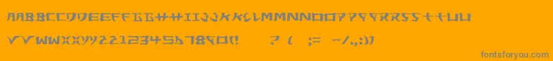 フォントYor – オレンジの背景に灰色の文字