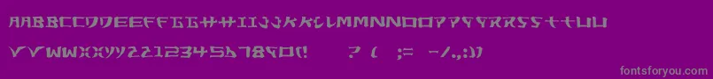 フォントYor – 紫の背景に灰色の文字