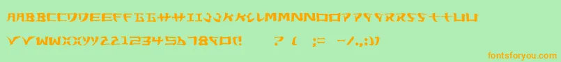 Yor Font – Orange Fonts on Green Background