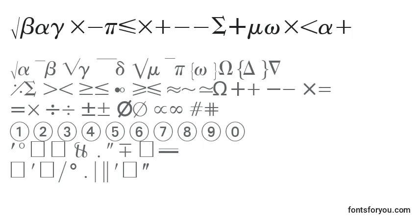 Schriftart AbacusfoursskRegular – Alphabet, Zahlen, spezielle Symbole