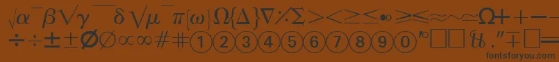 Шрифт AbacusfoursskRegular – чёрные шрифты на коричневом фоне