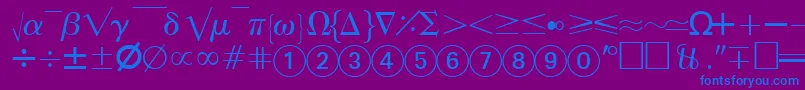 AbacusfoursskRegular Font – Blue Fonts on Purple Background