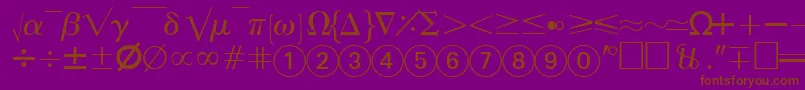 AbacusfoursskRegular Font – Brown Fonts on Purple Background