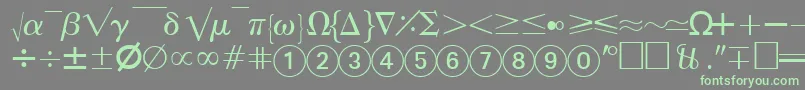 AbacusfoursskRegular Font – Green Fonts on Gray Background