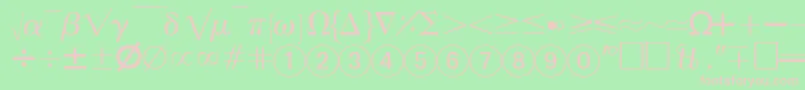 AbacusfoursskRegular Font – Pink Fonts on Green Background