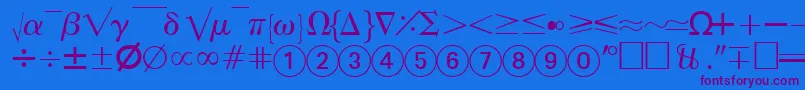 AbacusfoursskRegular Font – Purple Fonts on Blue Background