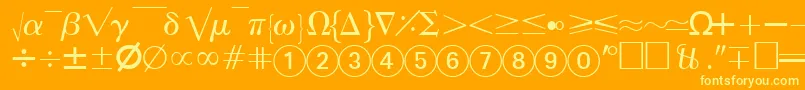 AbacusfoursskRegular Font – Yellow Fonts on Orange Background
