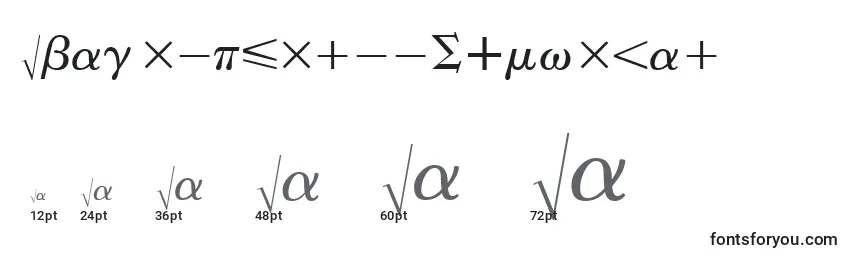 Größen der Schriftart AbacusfoursskRegular