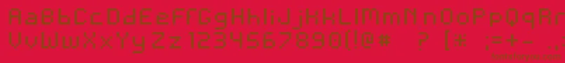 Andina Font – Brown Fonts on Red Background