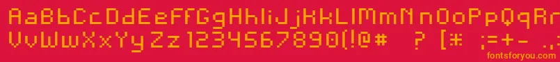 Andina Font – Orange Fonts on Red Background