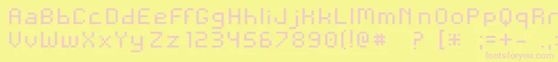 Andina Font – Pink Fonts on Yellow Background