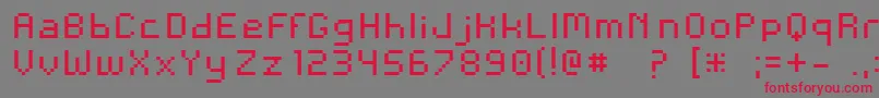 Andina Font – Red Fonts on Gray Background