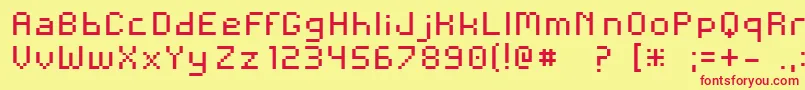 Andina Font – Red Fonts on Yellow Background