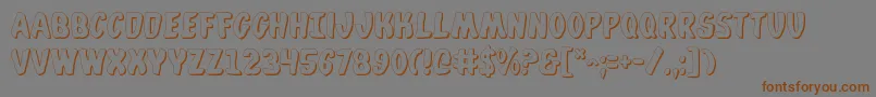 Whata2s-Schriftart – Braune Schriften auf grauem Hintergrund