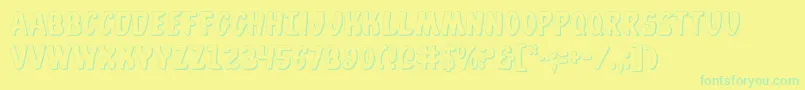 Whata2s Font – Green Fonts on Yellow Background