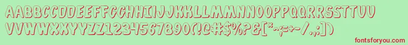 Whata2s Font – Red Fonts on Green Background