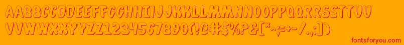 Whata2s Font – Red Fonts on Orange Background