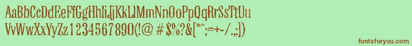 ColonelantiqueLightRegular Font – Brown Fonts on Green Background