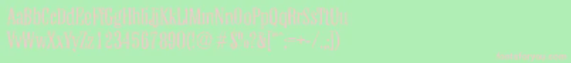 ColonelantiqueLightRegular-fontti – vaaleanpunaiset fontit vihreällä taustalla