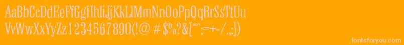 ColonelantiqueLightRegular Font – Pink Fonts on Orange Background