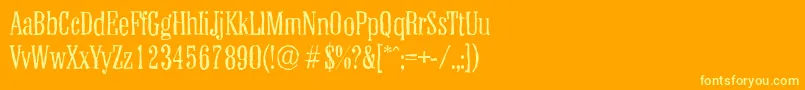 ColonelantiqueLightRegular Font – Yellow Fonts on Orange Background