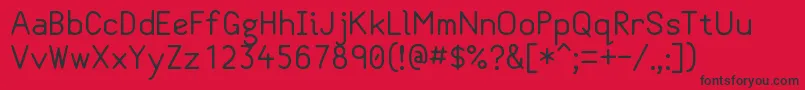 フォントClassvariable – 赤い背景に黒い文字