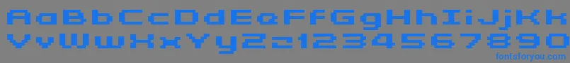 Police Kyrou5WideBoldXtnd – polices bleues sur fond gris