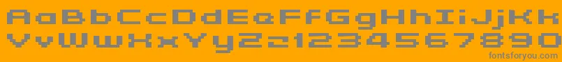 フォントKyrou5WideBoldXtnd – オレンジの背景に灰色の文字