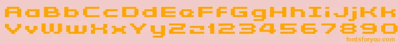 Kyrou5WideBoldXtnd Font – Orange Fonts on Pink Background