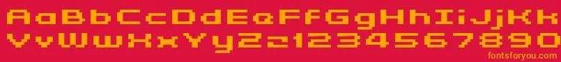 Kyrou5WideBoldXtnd Font – Orange Fonts on Red Background