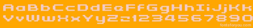 Kyrou5WideBoldXtnd Font – Pink Fonts on Orange Background