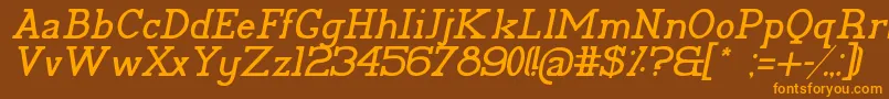 En savoir plus sur la police PelidaItalic Police PelidaItalic – polices orange sur fond brun
