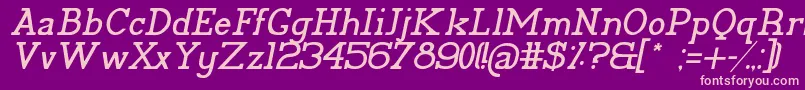 fuente PelidaItalic – Fuentes Rosadas Sobre Fondo Morado