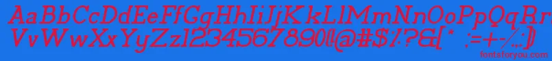 Шрифт PelidaItalic – красные шрифты на синем фоне
