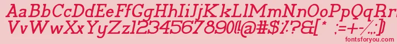 PelidaItalic Font – Red Fonts on Pink Background