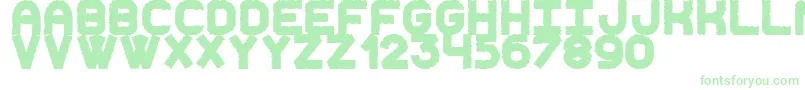 DestroyedNewSt Font – Green Fonts on White Background