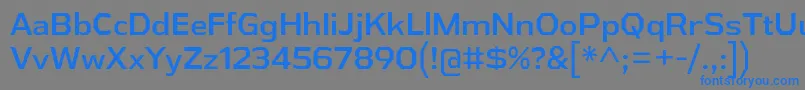 Шрифт AthabascaRg – синие шрифты на сером фоне