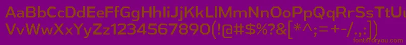 Czcionka AthabascaRg – brązowe czcionki na fioletowym tle