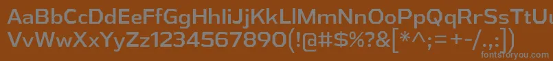 Czcionka AthabascaRg – szare czcionki na brązowym tle