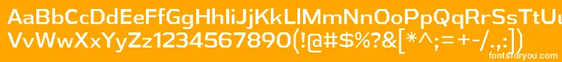 AthabascaRg Font – White Fonts on Orange Background