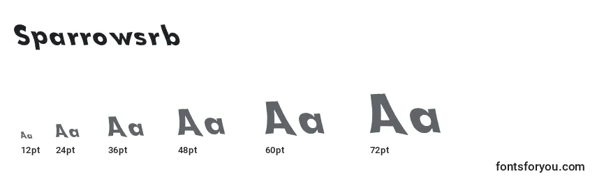 sizes of sparrowsrb font, sparrowsrb sizes