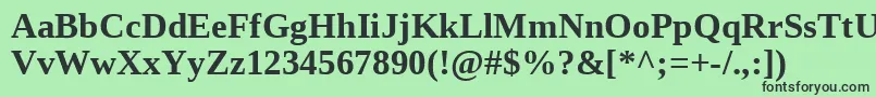 Liberationserif ffy Font – Black Fonts on Green Background