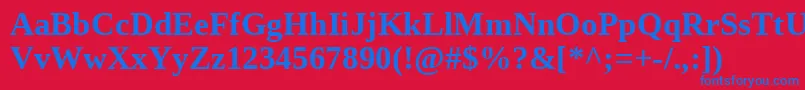 Liberationserif ffy Font – Blue Fonts on Red Background