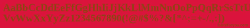 Liberationserif ffy Font – Brown Fonts on Red Background
