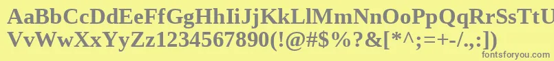 fuente Liberationserif ffy – Fuentes Grises Sobre Fondo Amarillo